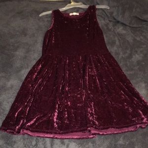 Velvet red dress